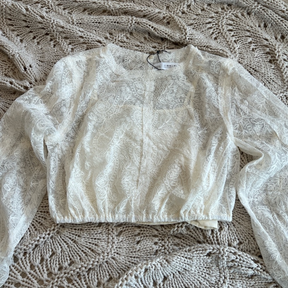 Elegant Cream Lace Blouse